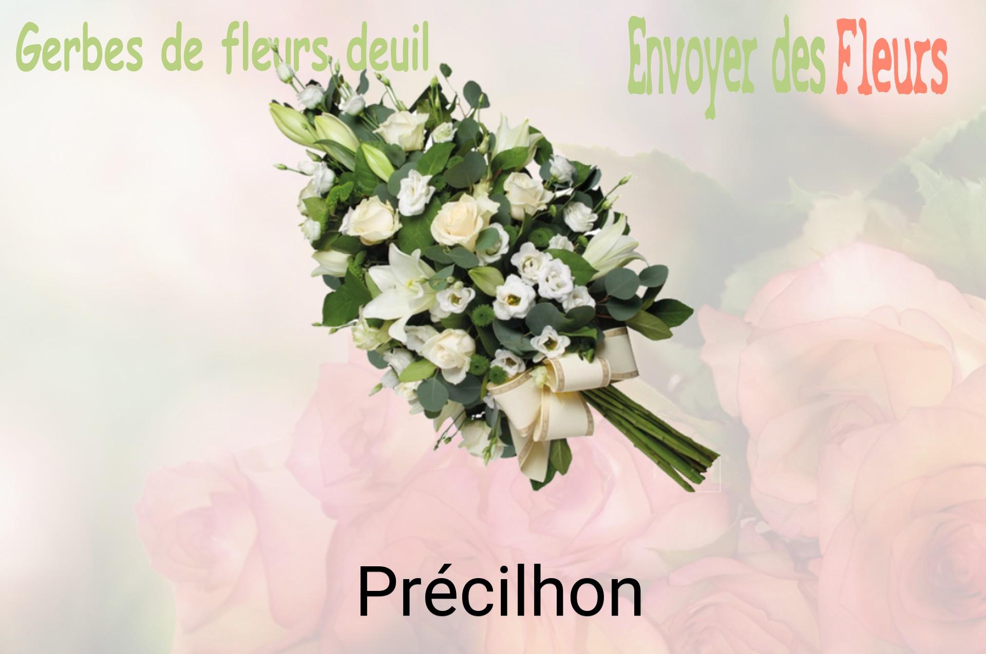 Gerbe de fleurs de deuil livrée à Précilhon